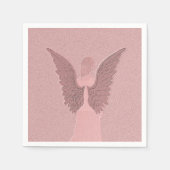 Pink Guardian Angel Serviette (Vorderseite)