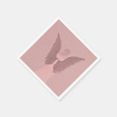 Pink Guardian Angel Serviette (Ecke)