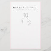 Pink Guess, das Brautparty zum Kleid Briefpapier (Vorderseite)