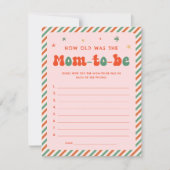 Pink Guess Mama Age Weihnachts-Kinderspielkarte Einladung (Vorderseite)