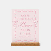 Pink Guess Wie viele Bogen Acrylschild (Vorderseite)