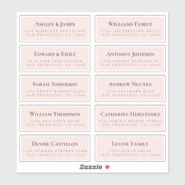 Pink Guest Address Labels ORDER 6" oder 8"!