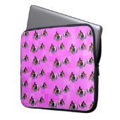 Pink Guinea Pigs Pattern, 15 Zoll Laptopschutzhülle (Vorderseite Links)