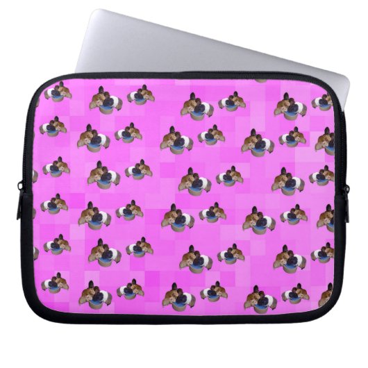 Pink Guinea Schweinepattern, 10 Zoll Laptopschutzhülle (Vorderseite)