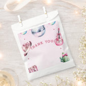 Pink Guitar Cowboy Party Cactus Birthday Geschenktütchen (Ausgeschnitten)