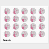 Pink Guitar Grunge Danke Stickers (Blatt)