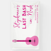 Pink Guitar Last Bash in Nash Bachelorette Banner (Vertikal)