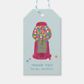 Pink Gumball Machine Bonbons Kaugummi Danke Geschenkanhänger (Vorderseite)