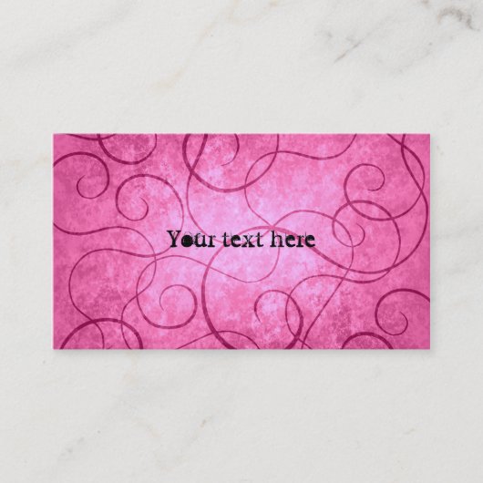 Pink gürtelige Wirbel Visitenkarte (Vorderseite)