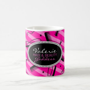 Pink-Haar u. Schönheit Kaffeetasse