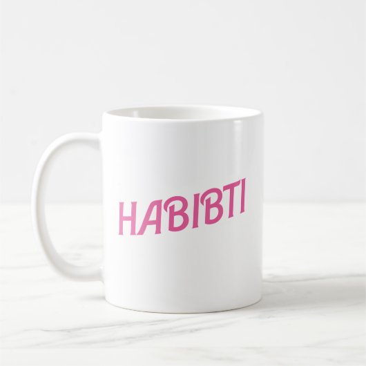 Pink Habibti Arab Kaffeetasse (Links)