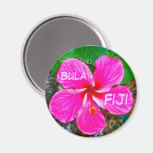 Pink Habiscus Magnet (Vorderseite/Rückseite)