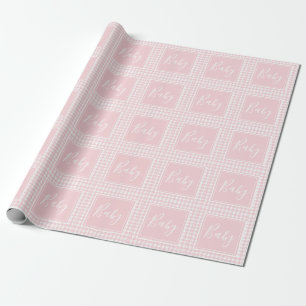 Pink Hahnentrittmuster Baby Wrapping Paper Geschenkpapier