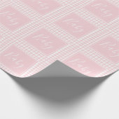 Pink Hahnentrittmuster Baby Wrapping Paper Geschenkpapier (Ecke)