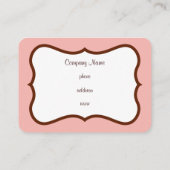 Pink Hahnentrittmuster Business Card Visitenkarte (Rückseite)