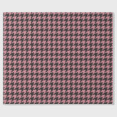Pink Hahnentrittmuster Textile Muster Geschenkpapier (Flach)