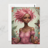 Pink Hair Goddess Postkarte (Vorne/Hinten)