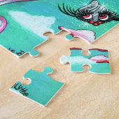 Pink Hair Hearts und Kisses Fairy Big Eyes Puzzle (Seite)