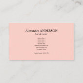 Pink Hairdresser Visitenkarte (Rückseite)