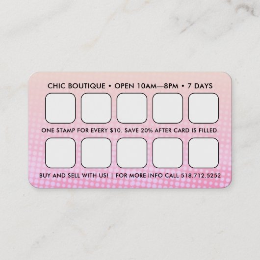 Pink Halftones QR Code Prämie Visitenkarte (Rückseite)