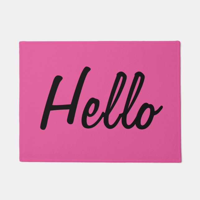 Pink - hallo Fußmatte (Vorderseite)