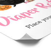 Pink Halloween Baby brütet Windeln Raffel Poster (Ecke)