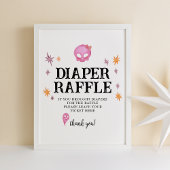 Pink Halloween Baby Duschdusche Windeln Raffle Sch Poster