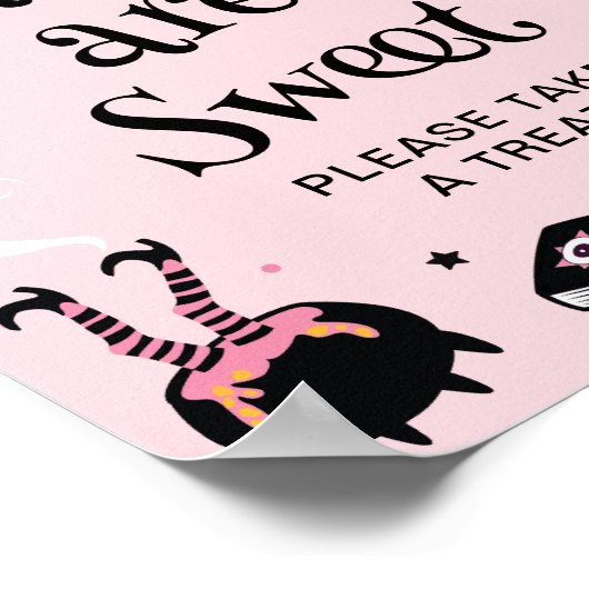 Pink Halloween Baby Dusche Babys sind süße Gefälli Poster (Ecke)