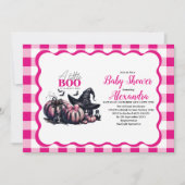 Pink Halloween Baby Dusche Einladung (Vorderseite)