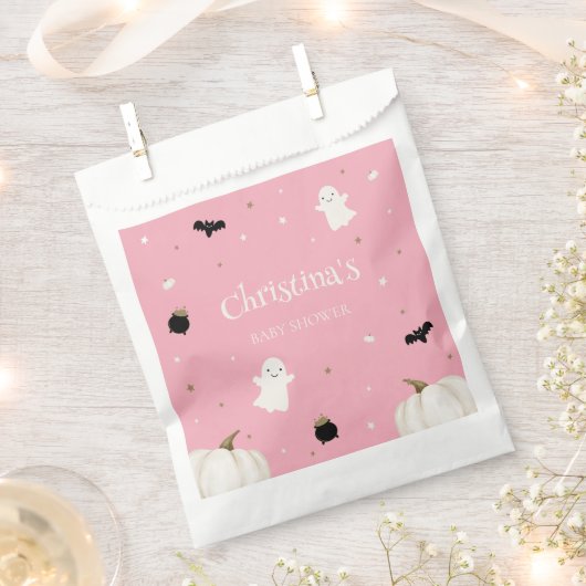 Pink Halloween Baby Dusche Geschenktütchen (Ausgeschnitten)