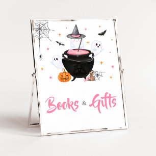Pink Halloween Baby ist das Brauen von Büchern und Poster