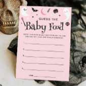 Pink Halloween Baby Showbabys Baby Food Game Card Einladung