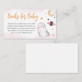 Pink Halloween Baby Showbücher für Baby Begleitkarte (Vorne/Hinten)