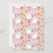 Pink Halloween Baby Word Scramble Baby Showspiel Einladung (Rückseite)