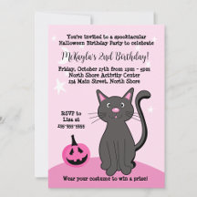 Pink Halloween Black Cat Pumpkin Becken Soft Pink