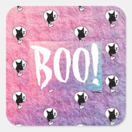 Pink Halloween Boo Sticker von Poet Adiela Akoo