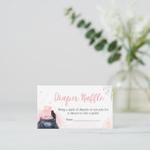 Pink Halloween Ein Baby brütet Windeln Raffel Begleitkarte (Stehend Vorderseite)