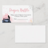 Pink Halloween Ein Baby brütet Windeln Raffel Begleitkarte (Vorne/Hinten)