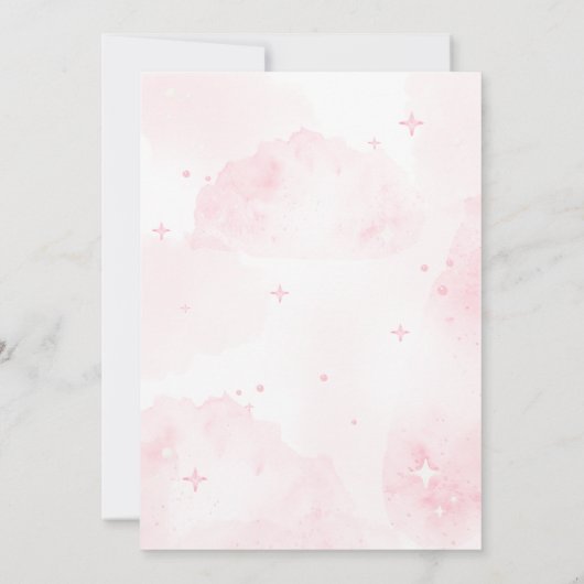 Pink Halloween Ein Baby wird Babydusche brauen Einladung (Rückseite)