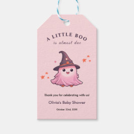 Pink Halloween eine kleine Boo Baby-Dusche Geschenkanhänger