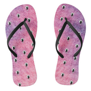 Pink Halloween Flip Flops von Poet Adiela Akoo Badesandalen