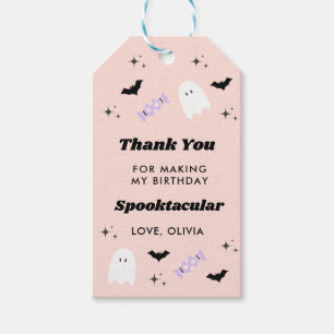 Pink Halloween Geburtstags Spooktacular Geschenket Geschenkanhänger