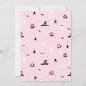 Pink Halloween Geburtstagsfeier Einladung (Rückseite)