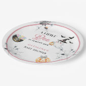 Pink Halloween Ghost Baby Dusche Pappteller (Schrägansicht)