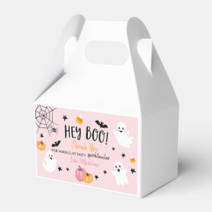 Pink Halloween Ghost Hey Boo Geburtstagsfeier Mädc Geschenkschachtel