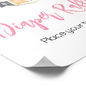 Pink Halloween Ghost Little Boo Baby Dusche Poster (Ecke)