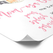 Pink Halloween Ghost Little Boo Mama Osa Bar Poster (Ecke)