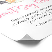 Pink Halloween Ghost Little Boo Sage nicht Baby Poster (Ecke)