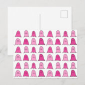 Pink Halloween Ghosts Postkarte (Vorne/Hinten)