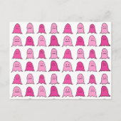 Pink Halloween Ghosts Postkarte (Vorderseite)